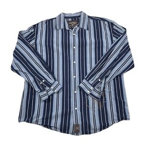 Hard Rock Cafe Men's Embroidered Pearl‎ Snap Button Western Shirt Size XL